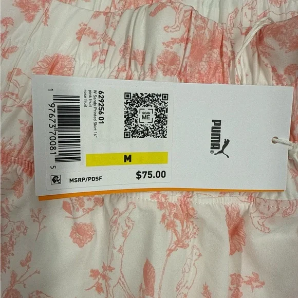 Puma Coral Toille Patterned Golf Skort NWT (Medium) - Picture 3 of 5